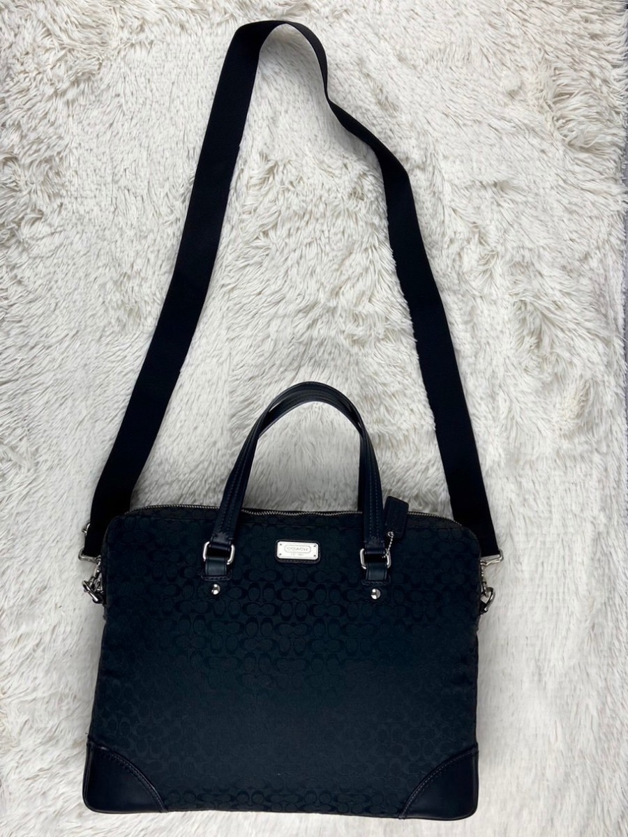 1円~ 未使用級 COACH コーチ A4 通勤 通学 書類 メンズ ビジネスバッグ