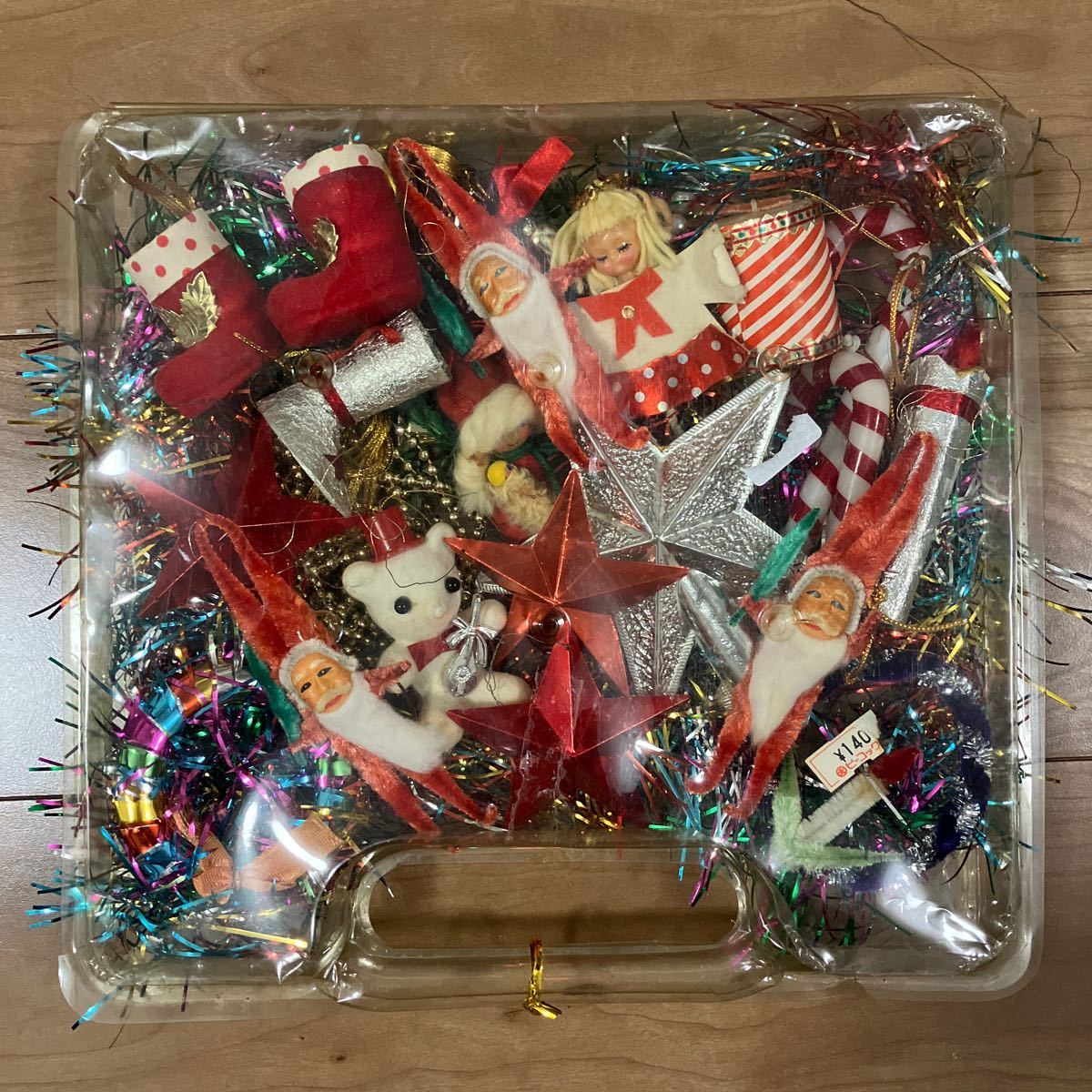 モールのサンタなどクリスマス飾りセット 昭和レトロ モールサンタ