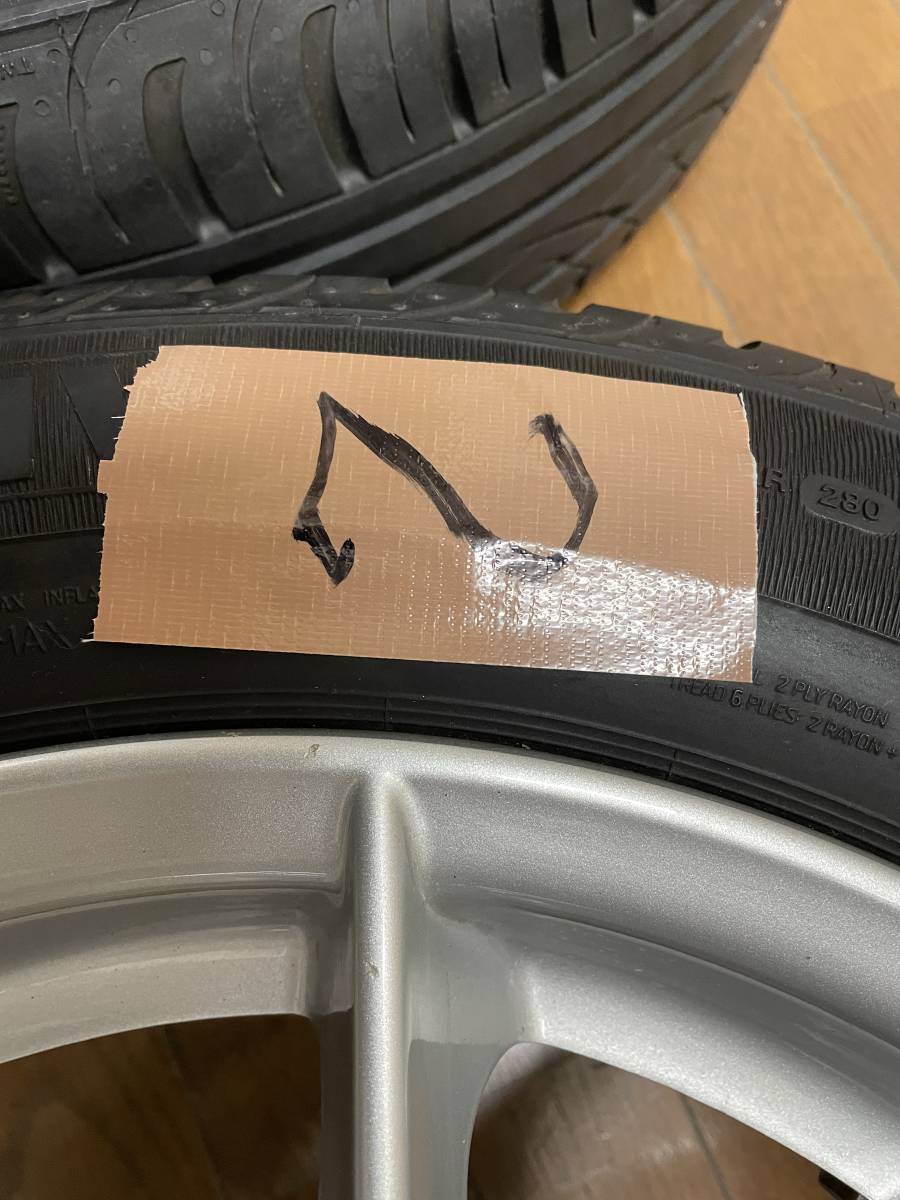 ＢＭＷ３シリーズＥ９０タイヤ付き純正ホイール２本のみ_6