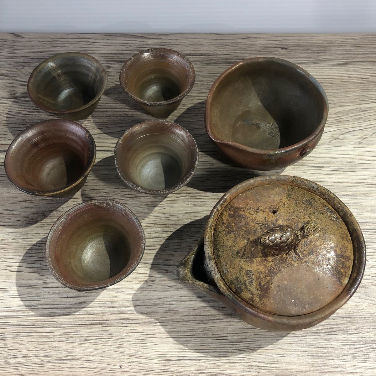 備前焼 吉延英秀 英秀作 茶器揃 茶器 茶道具 宝瓶 急須 宝瓶急須 