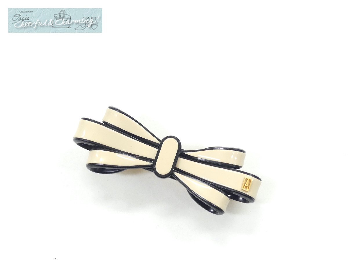 ALEXANDRE DE PARIS アレクサンドルドゥパリ リボンバレッタ ベージュ  