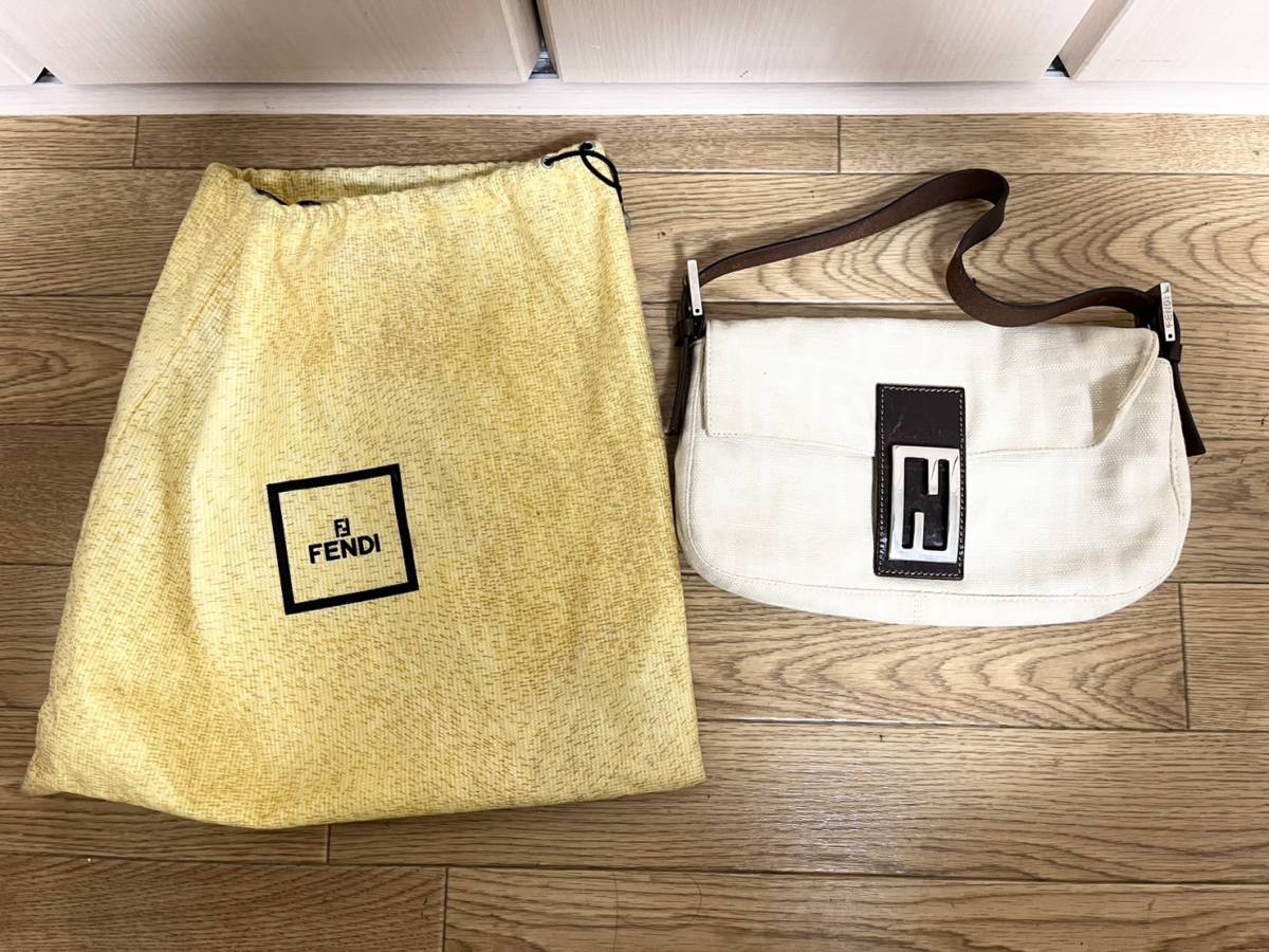 used品】 FENDI フェンディ ズッカ柄 ズッカ マンマバケット ワン 