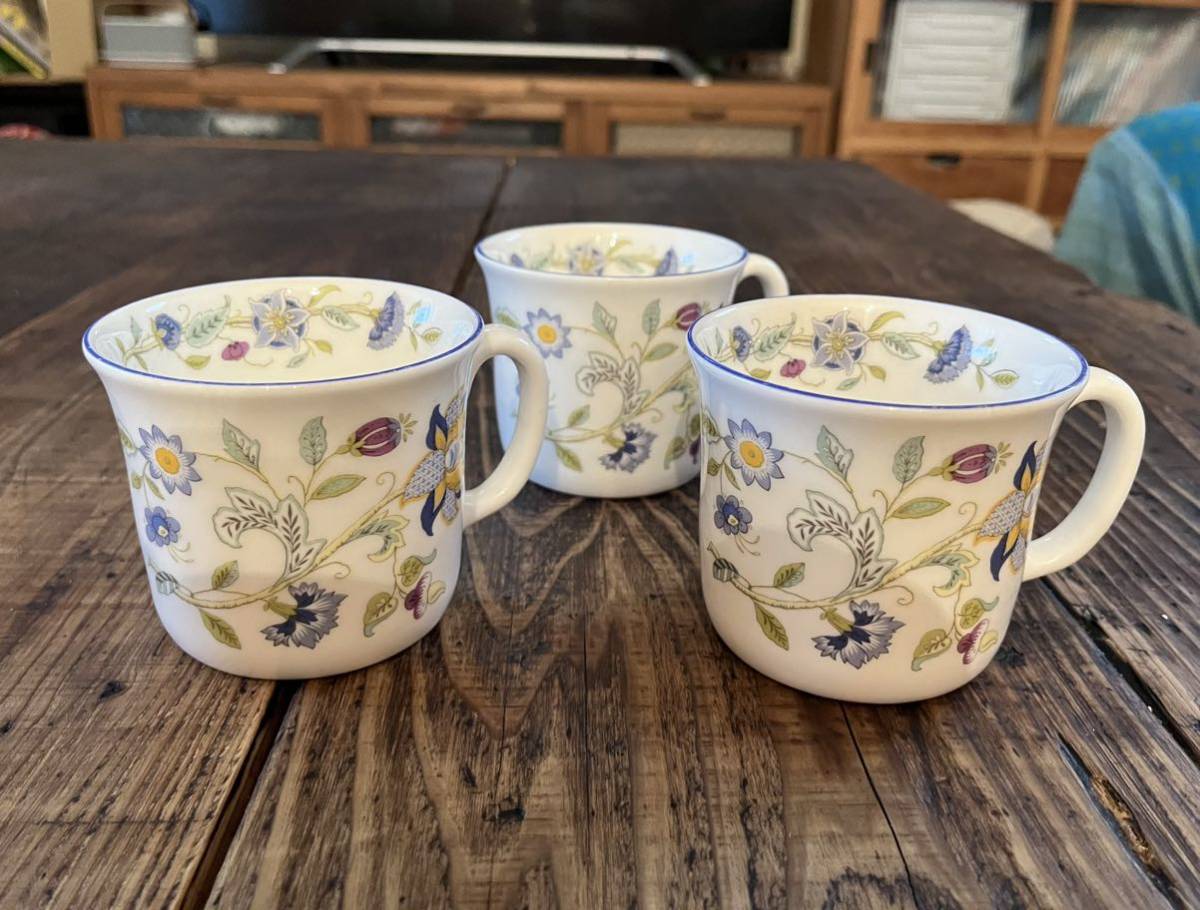 ミントン　ハドンホール　BLUE カップ　3客_1