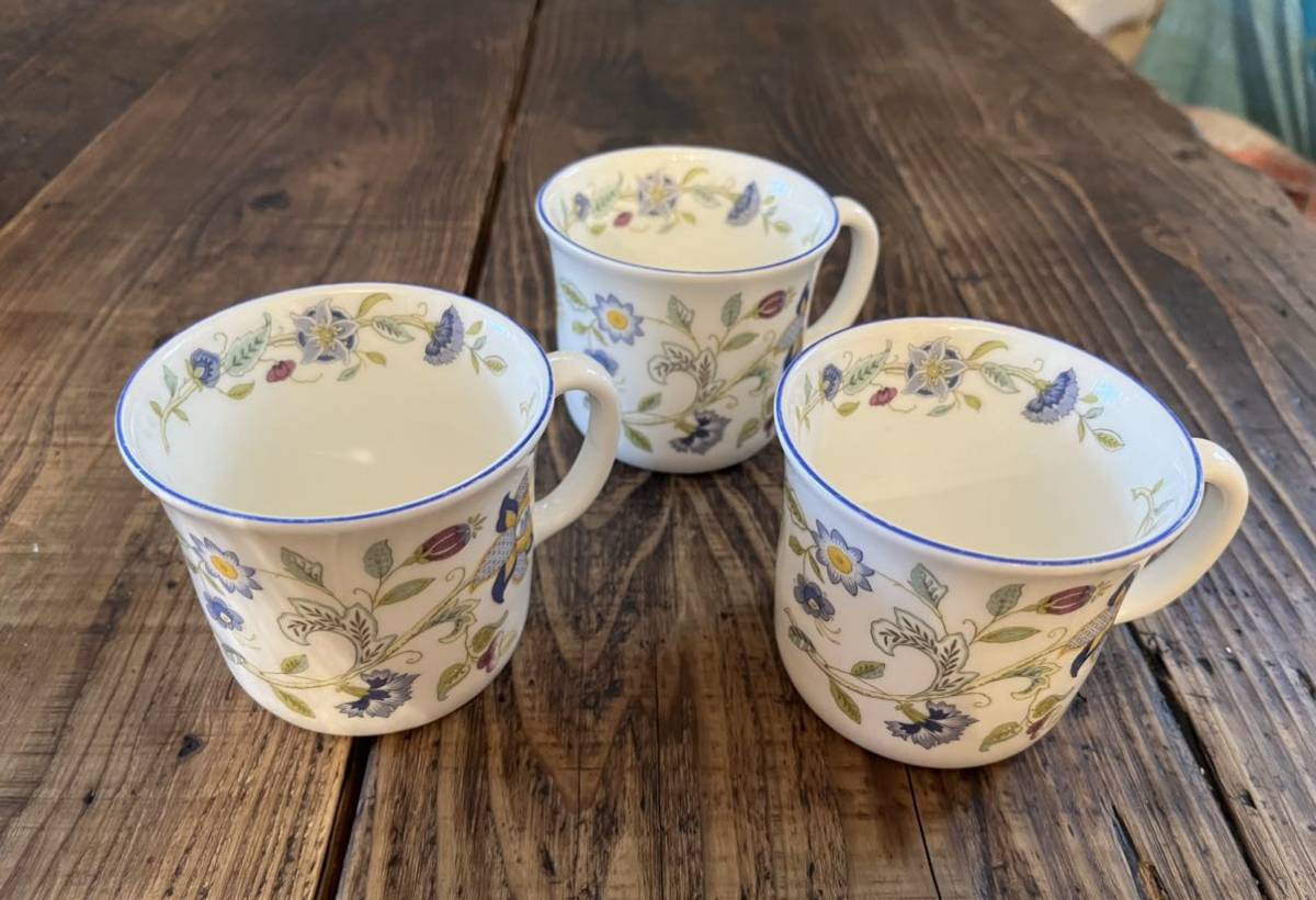 ミントン　ハドンホール　BLUE カップ　3客_2