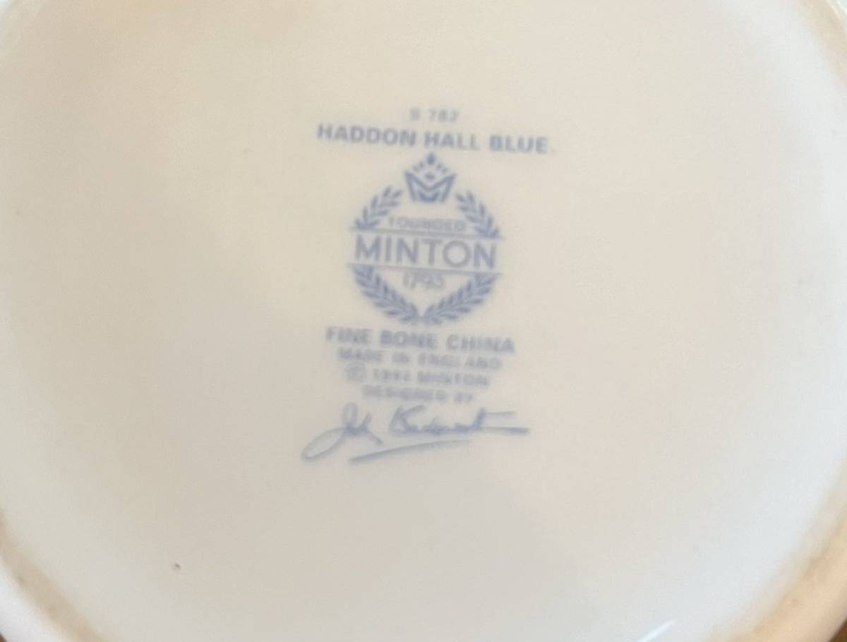 ミントン　ハドンホール　BLUE カップ　3客_6