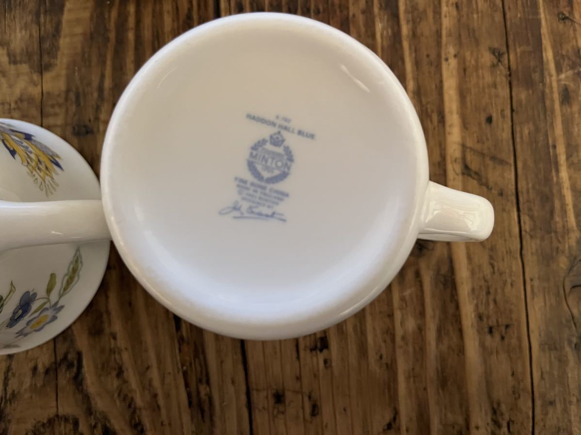 ミントン　ハドンホール　BLUE カップ　3客_8