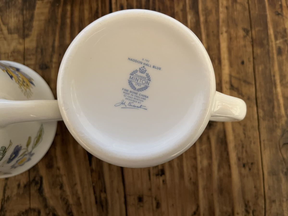 ミントン　ハドンホール　BLUE カップ　3客_9