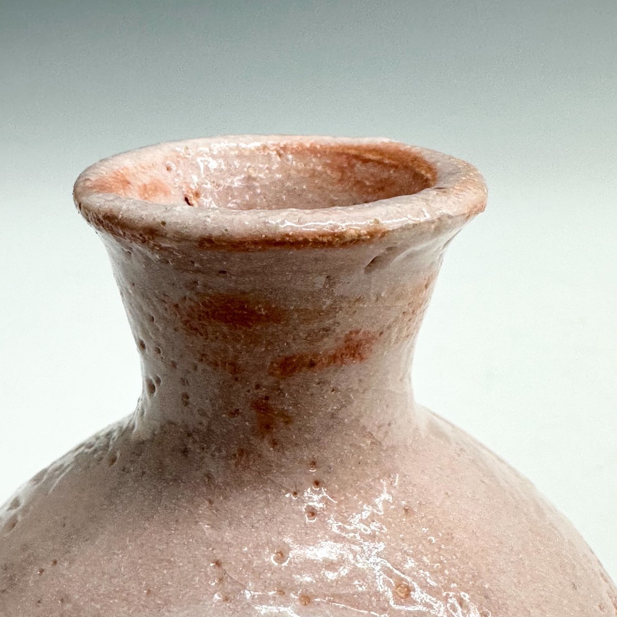 N ほぼ未使用 人間国宝 加藤孝造 志野 壷 花器 一輪挿し 共箱 栞 美濃