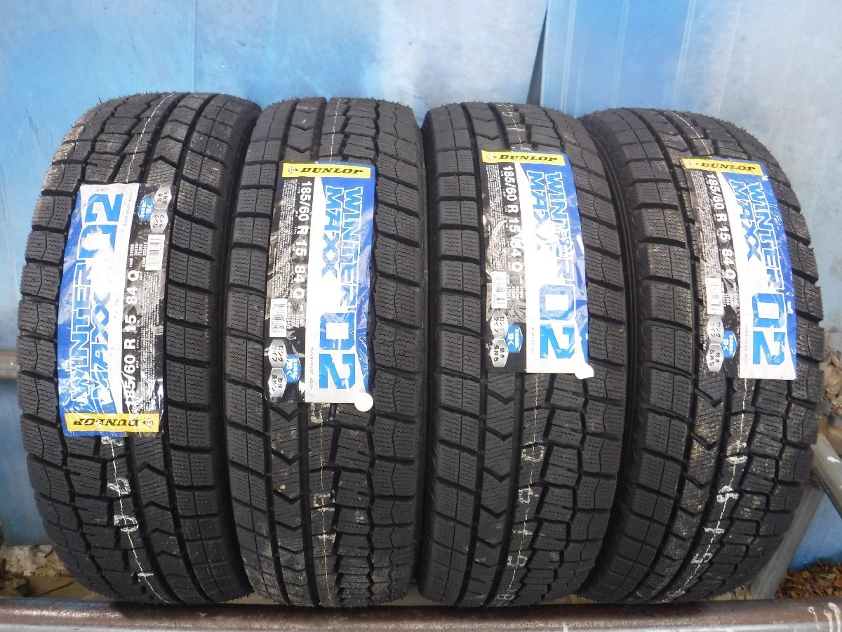 送料無料○新品 4本 22年 ダンロップ 185/60R15 WINTER MAXX WM02 15インチ