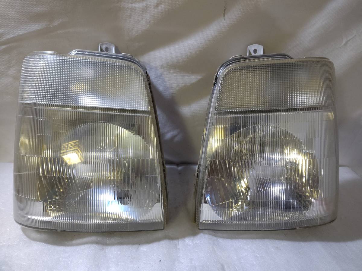 左右 SET 使用感有 破損無し DA63T H23年 キャリイ キャリー 純正 ヘッドライト ヘッドランプ ハロゲン 100-59019 35120-67H10 35320-67H11