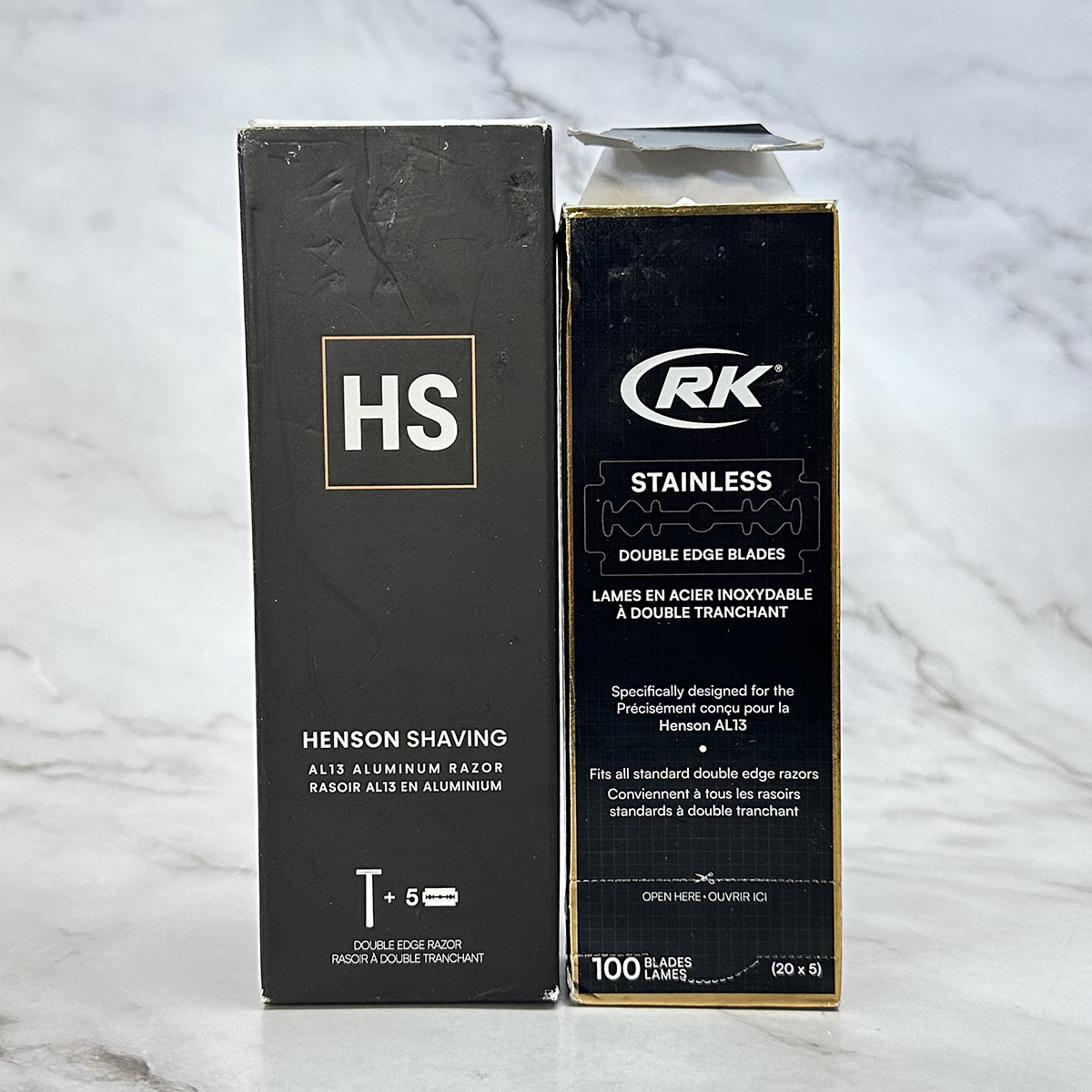 未使用 Henson Shaving AL13 エアクラフトアルミニウム 替刃5枚+替刃100枚セット