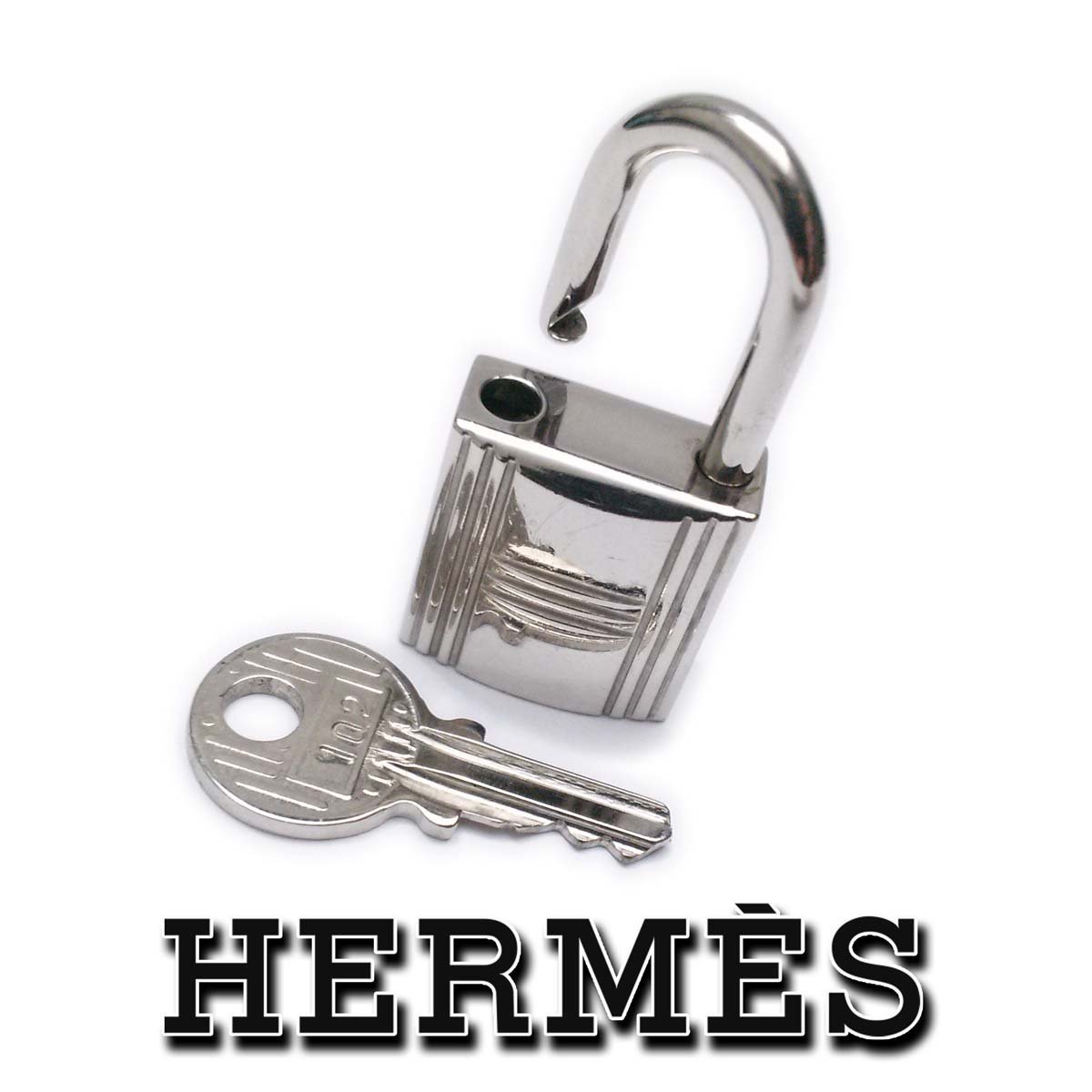 1円【美品】エルメス カデナ 南京錠 鍵102番 バーキンケリーボリードピコタン付属バッグチャーム開けたい方ap8752【一円スタート】