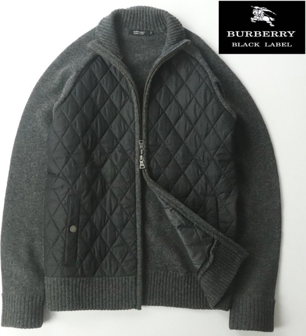 美品 BURBERRY BLACK LABELバーバリーブラックレーベル ジップアップ
