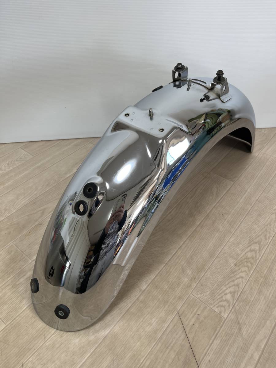 カワサキ　メグロK3 MEGURO K3　リヤフェンダー　リアフェンダー　中古 3113) カワサキ W800 / 純正 リアフェンダー メッキ KAWASAKI [検