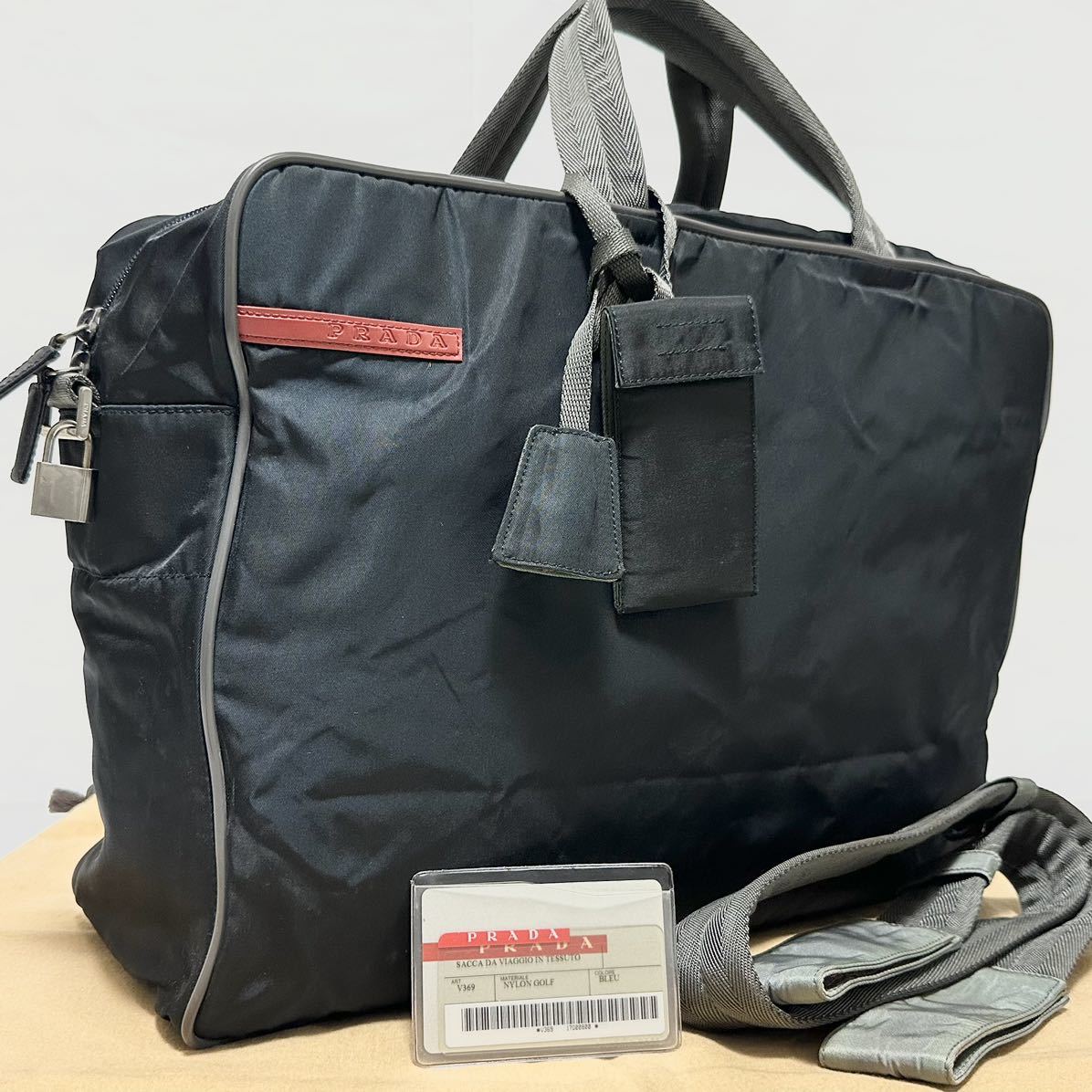極美品 PRADA プラダ スポーツ ボストンバッグ 2way ショルダー ゴルフ