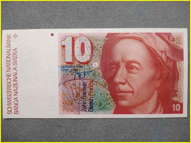 スイス 旧紙幣 10フラン レオンハルト・オイラー スイス 10フラン
