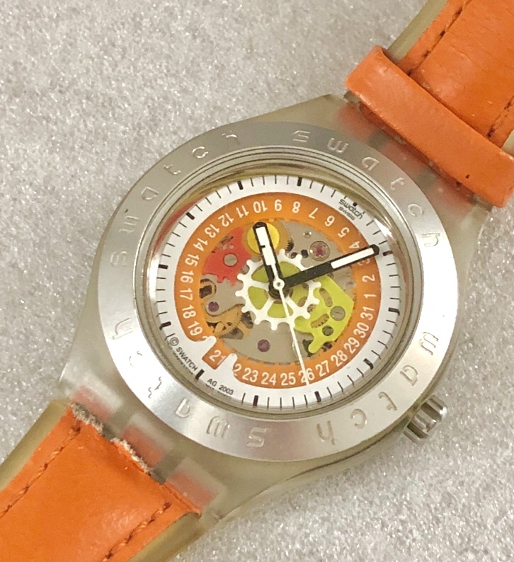 時計 スケルトン swatch 透明 スウォッチ クォーツ 腕時計 スケルトン