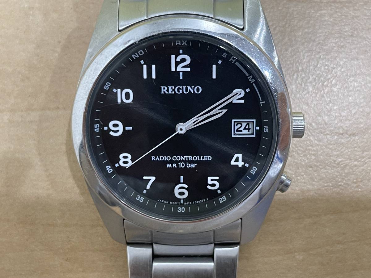 22452】CITIZEN シチズン H415-T017274 REGUNO レグノ ブラック文字盤 