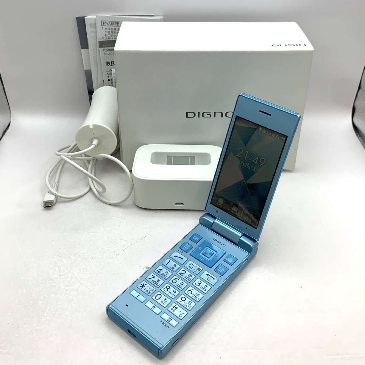 1円～/SoftBank/ソフトバンク/Kyocera/京セラ/DINGO/箱・付属品付/携帯