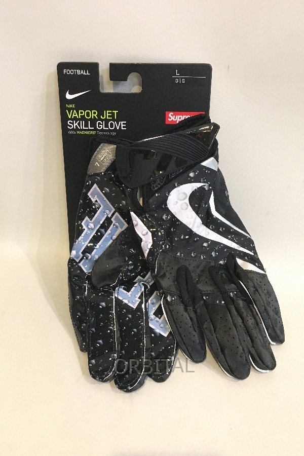 Supreme Nike Vapor Jet Football Gloves Black Supreme Football