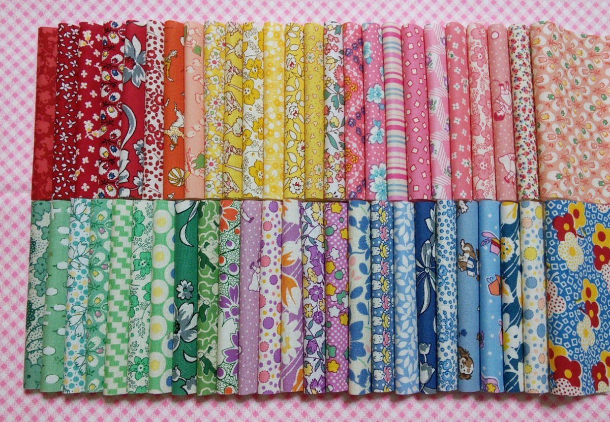 ○USAコットン30's復刻柄 10cm角カットクロス100枚セット #20B　パッチワーク_2