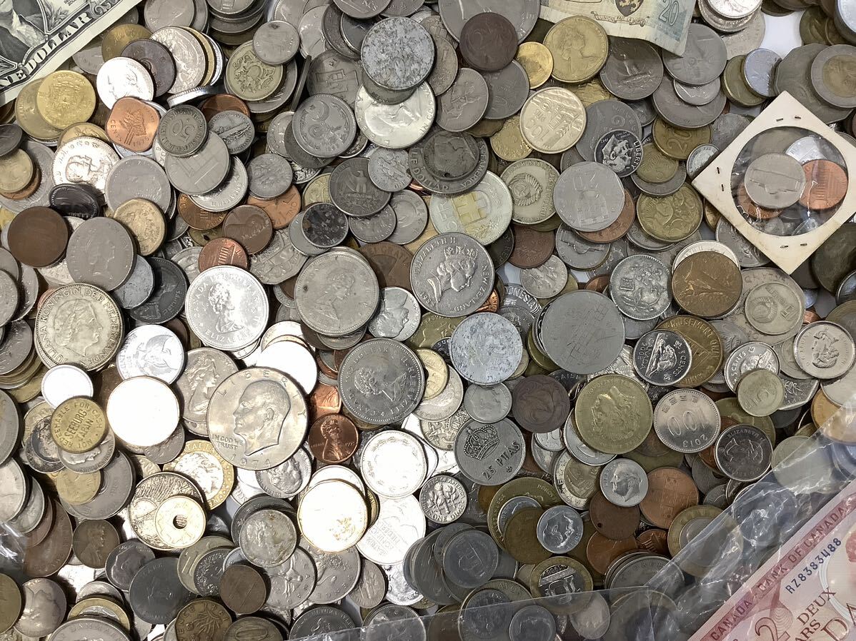 4219おまとめ 海外古銭 大量 6Kg以上 紙幣 硬貨 銀貨 外国銭 雑銭 中国