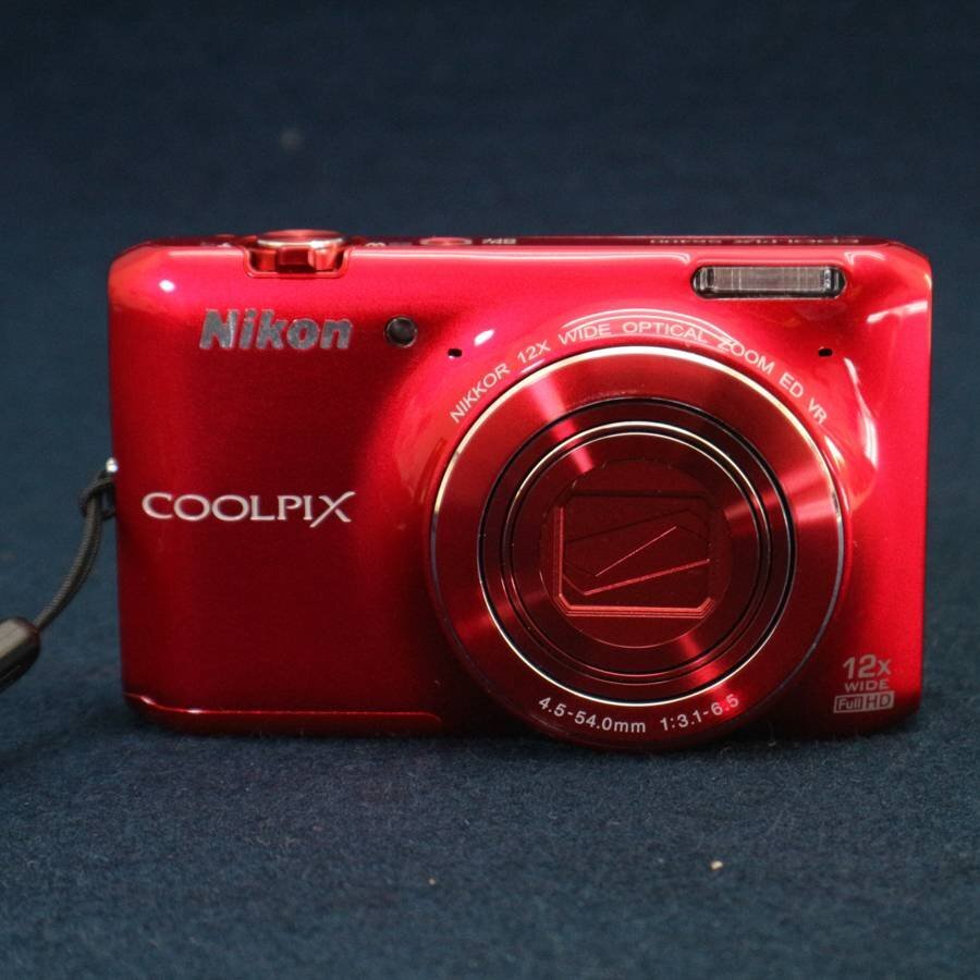 Nikon COOLPIX S6400 コンパクトデジタルカメラ 本体 レッド【充電器欠品】1602万画素 光学12倍ズーム ニコン クールピクス◆837f09_2