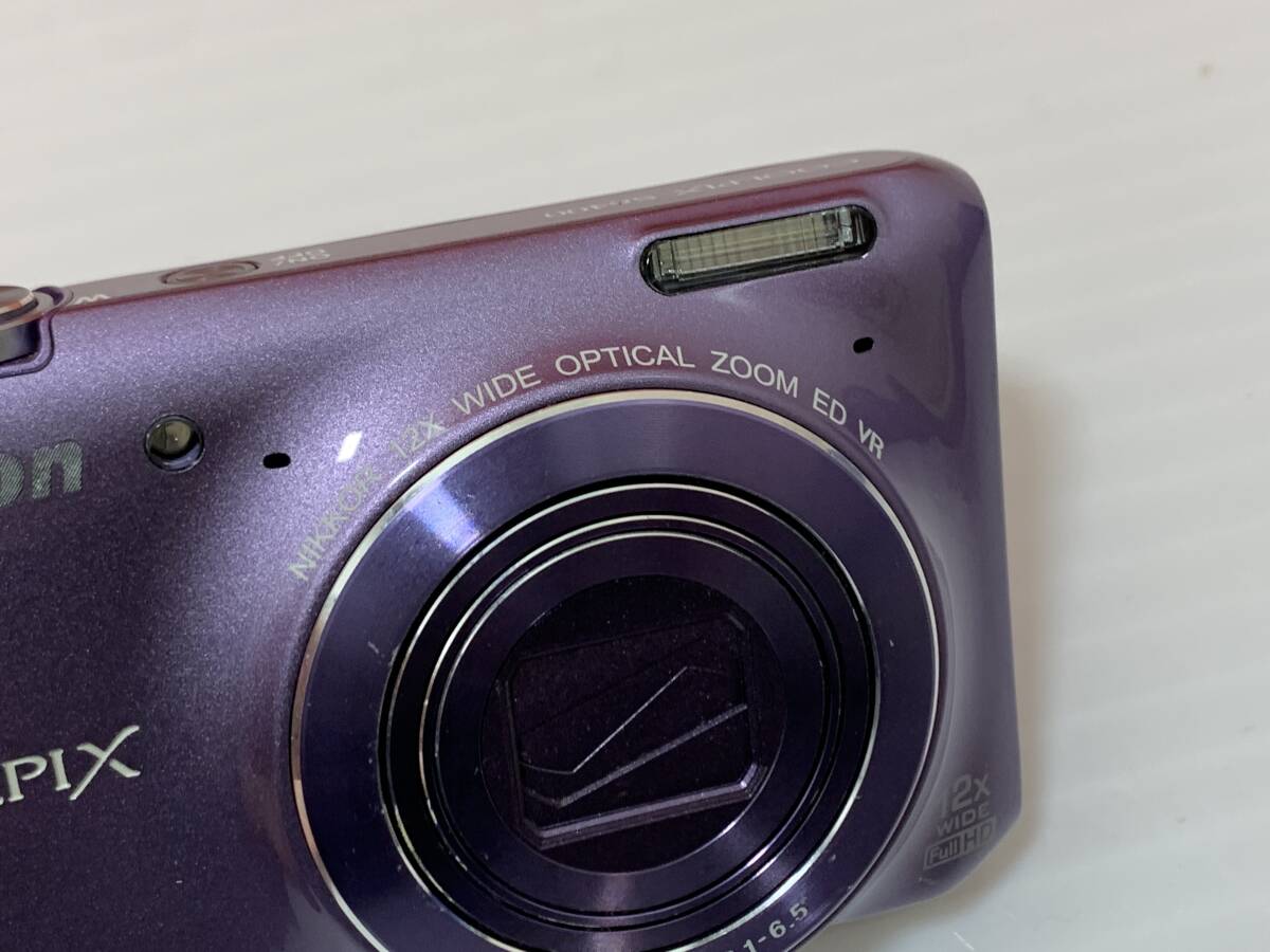 260294◆Nikon　COOLPIX　S6400　コンパクトデジタルカメラ　パープル　バッテリー欠品　写真追加あり◆C1_4