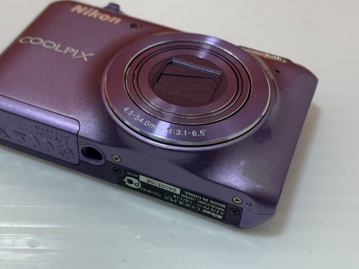 260294◆Nikon　COOLPIX　S6400　コンパクトデジタルカメラ　パープル　バッテリー欠品　写真追加あり◆C1_5