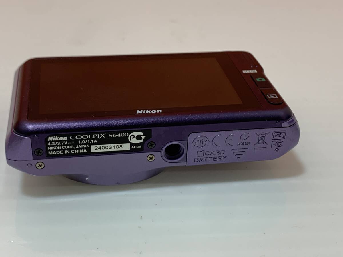 260294◆Nikon　COOLPIX　S6400　コンパクトデジタルカメラ　パープル　バッテリー欠品　写真追加あり◆C1_8