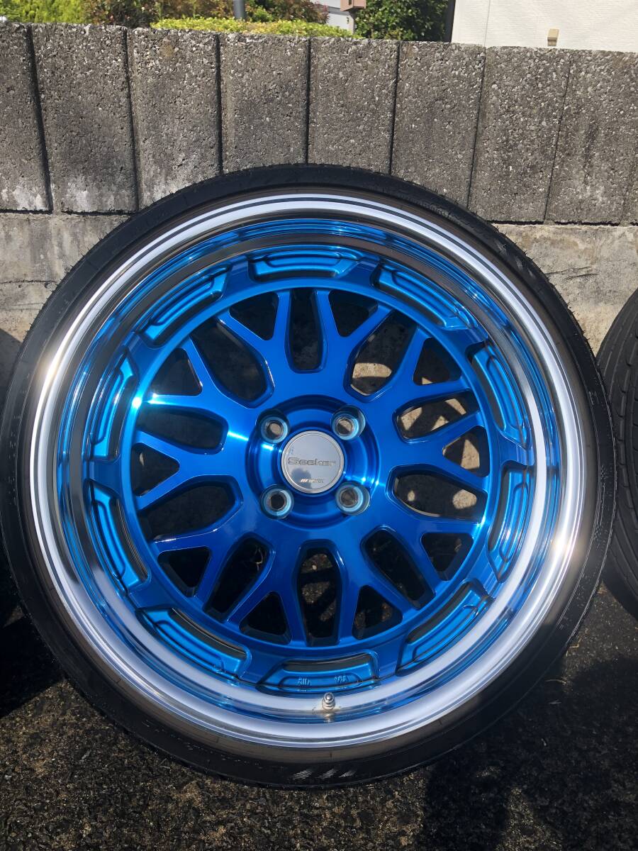WORK シーカーMX 18×8J オフセット40 4穴 PCD100 特注カラ- クリア