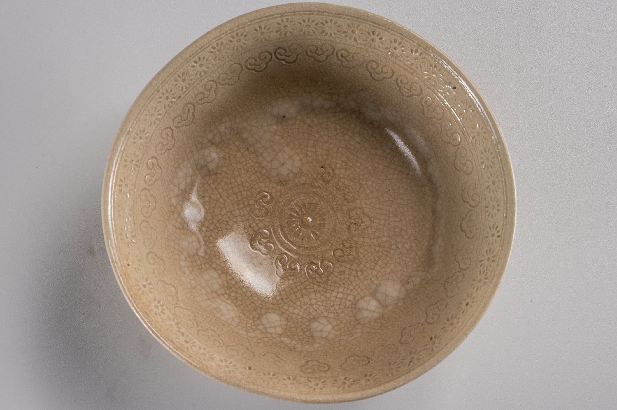 古美術】 高橋道八 御本三島茶碗 共箱 E511 民芸 和食器 陶芸 骨董
