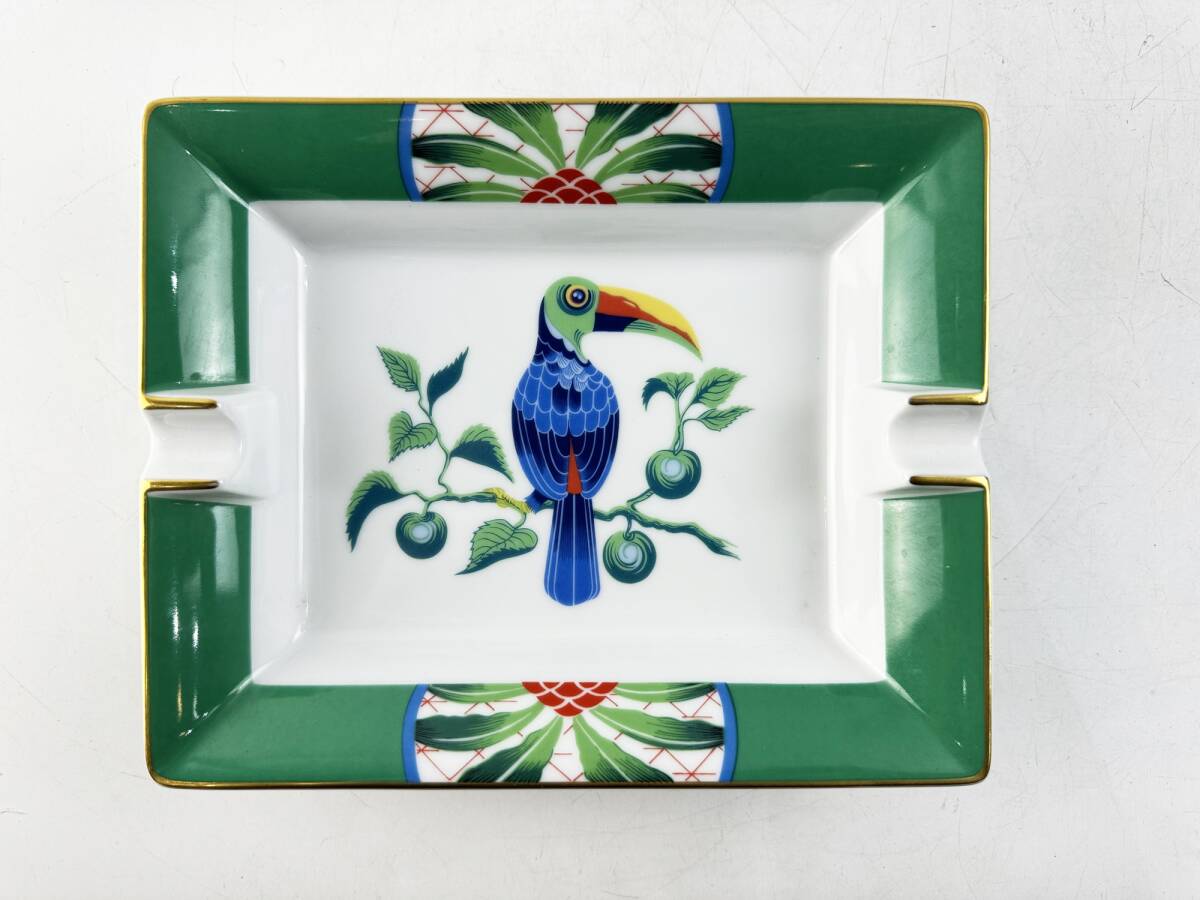 未使用 展示品 HERMES/エルメス 灰皿 青い鳥 Made in France 陶器 