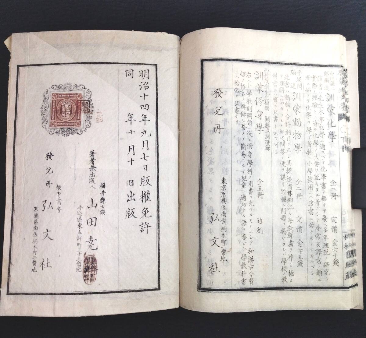 Y681 淡彩色 絵入 地学 天文学◆啓蒙地文学◆全2冊揃 科学 地図 地理 明治 時代物 浮世絵UKIYOE 銅版画 骨董 古美術 古文書 和本 古書_10