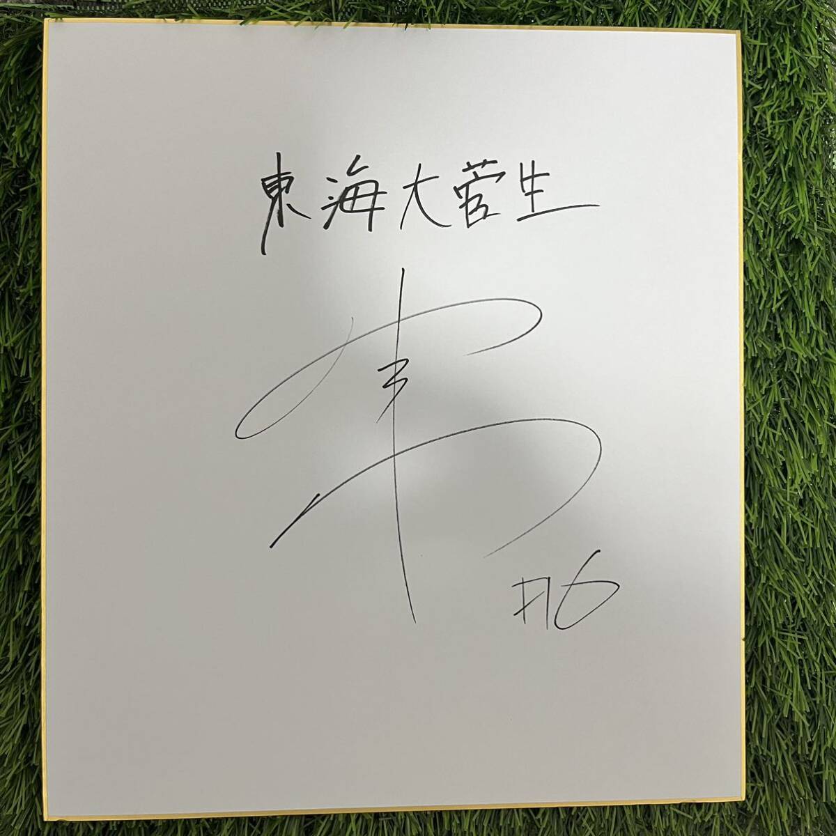 中日ドラゴンズ】 田中幹也 #6 直筆サイン色紙 東海大菅生高校 高校