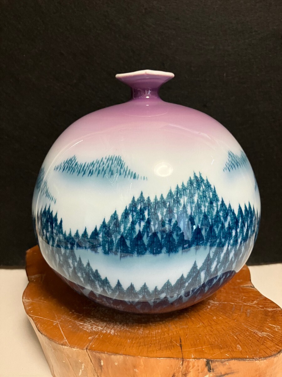 有田焼 藤井朱明 花器 飾り壺 壺 日展人気作家 藤井朱明作 壷 2026年