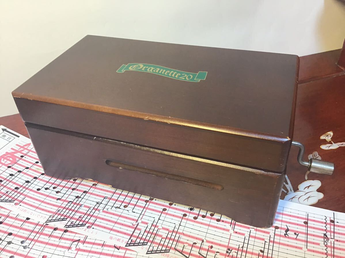 智】オルゴール SANKYO 三協オルガニート20 手回しカード式 動作品