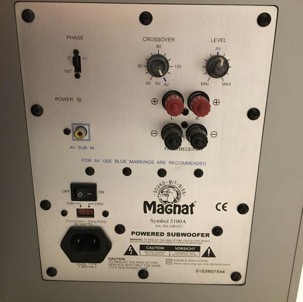 独Magnat Symbol 5100Aシリーズ　サブウーファー_2