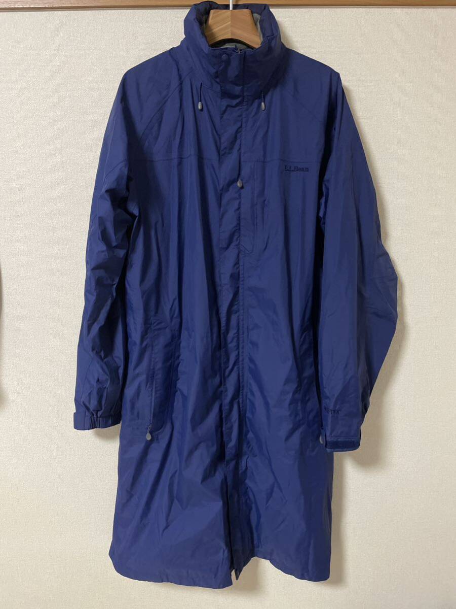 L.L.Bean エルエルビーン GORE-TEX ロングコート 紺(明るめ) sizeM タイ製 GORE-TEX エルエルビーン ロングコート ゴアテックスロングコート&frasl;M GORE-TEX&frasl;ロングコートジャケット&frasl;M 紺(明るめ