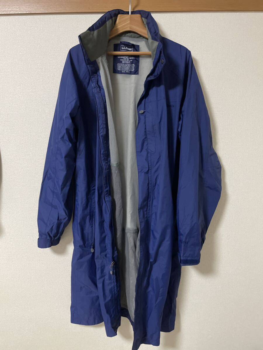 L.L.Bean エルエルビーン GORE-TEX ロングコート 紺(明るめ) sizeM タイ製 GORE-TEX エルエルビーン ロングコート ゴアテックスロングコート&frasl;M GORE-TEX&frasl;ロングコートジャケット&frasl;M 紺(明るめ