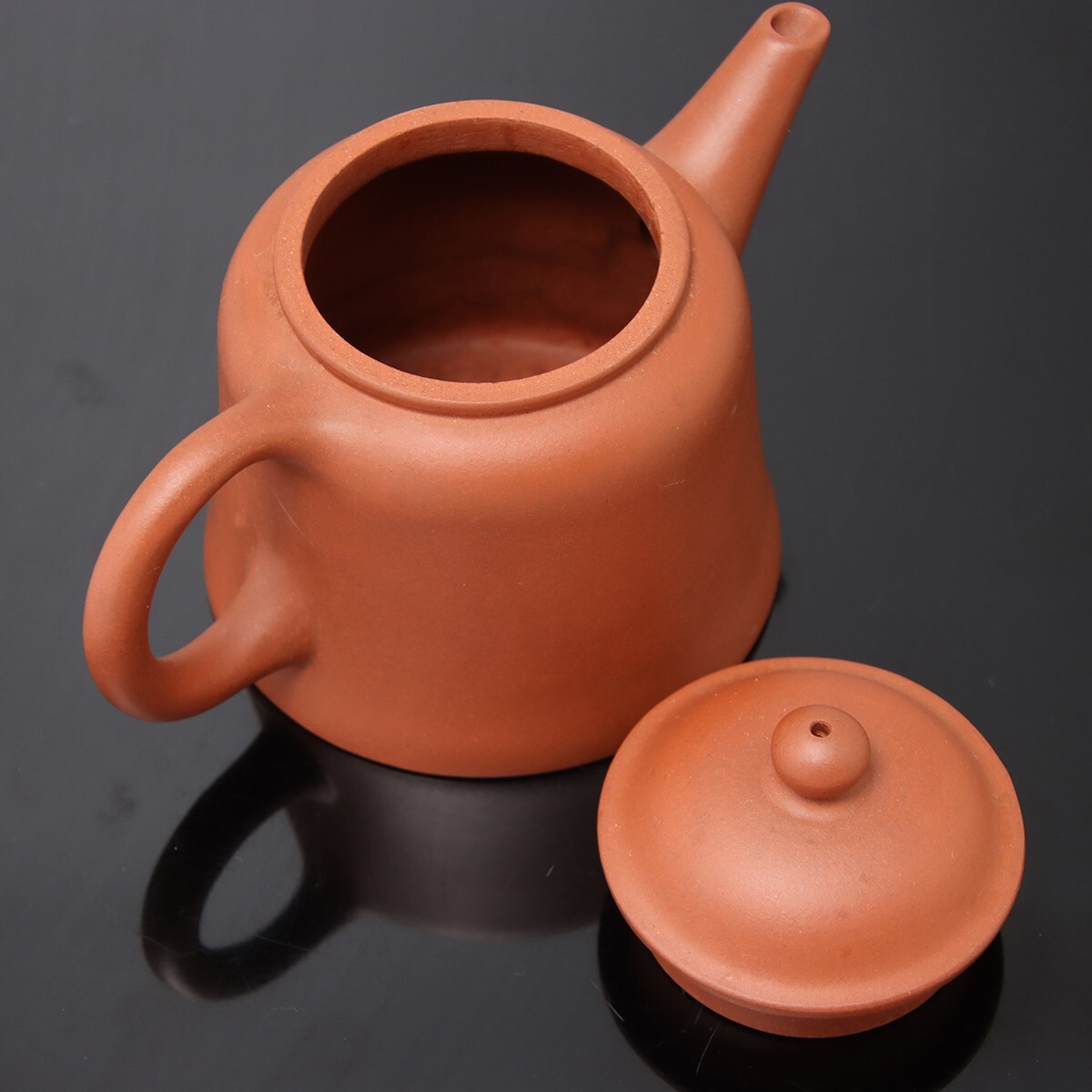 PH021. 中国煎茶道具【荊渓恵孟臣製】 朱泥 単孔 急須 紫砂壺 / 煎茶器