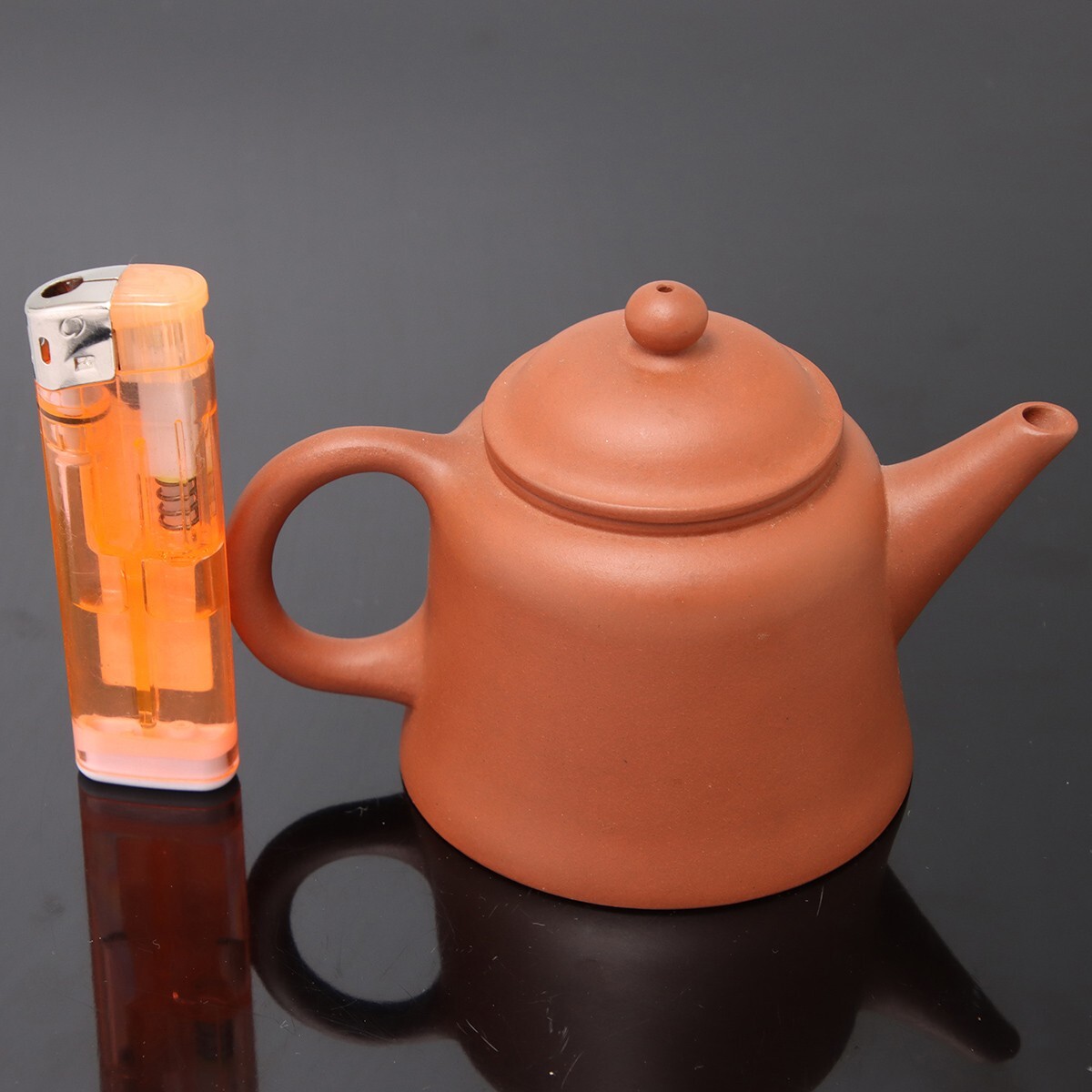 PH021. 中国煎茶道具【荊渓恵孟臣製】 朱泥 単孔 急須 紫砂壺 / 煎茶器