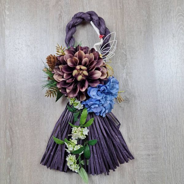 お正月しめ縄＊ハンドメイド □2025年□ しめ縄 お正月飾り まとめ 5個セット アーティシャル