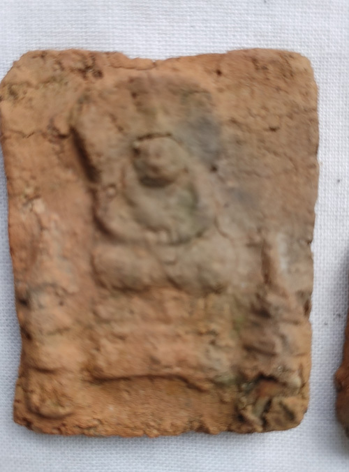 紀元12世紀頃 古代タイ クメール様式 陶製 磚仏 仏寺院飾り 10点 検
