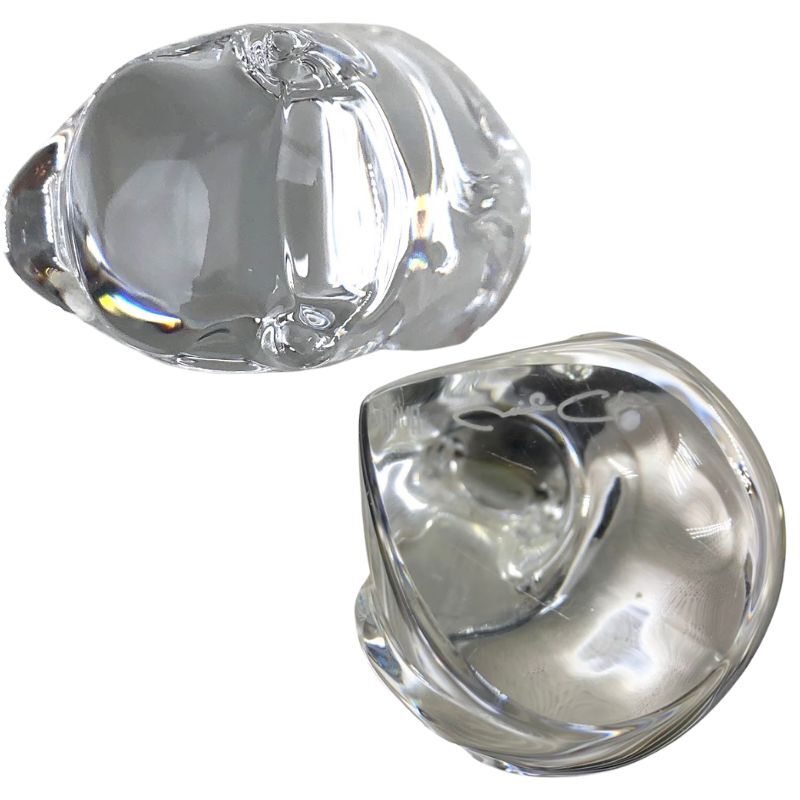 保管品】K2945 HOYA ホヤ ガラス クリスタル 猫? 豹? 林檎 アップル