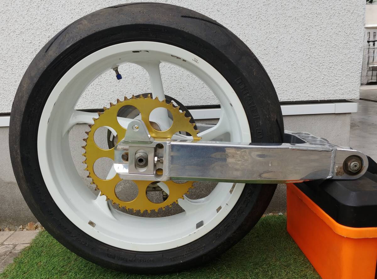 ～03スポーツスター　リア足回り一式　ウィリー製アルミスイングアーム　マービック製ホイール　中古品　XLH883 XL1200S_1