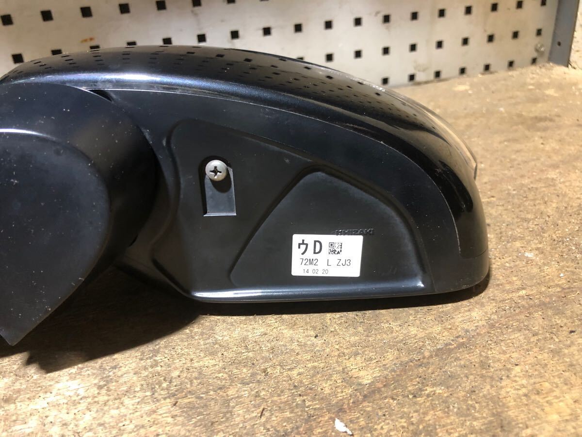 MH34S MH44S ワゴンR スティングレー 左 ドアミラー カラー ZJ3 ブルーイッシュブラックパール3 配線7本 電動格納 ウィンカー 動作OK★_4