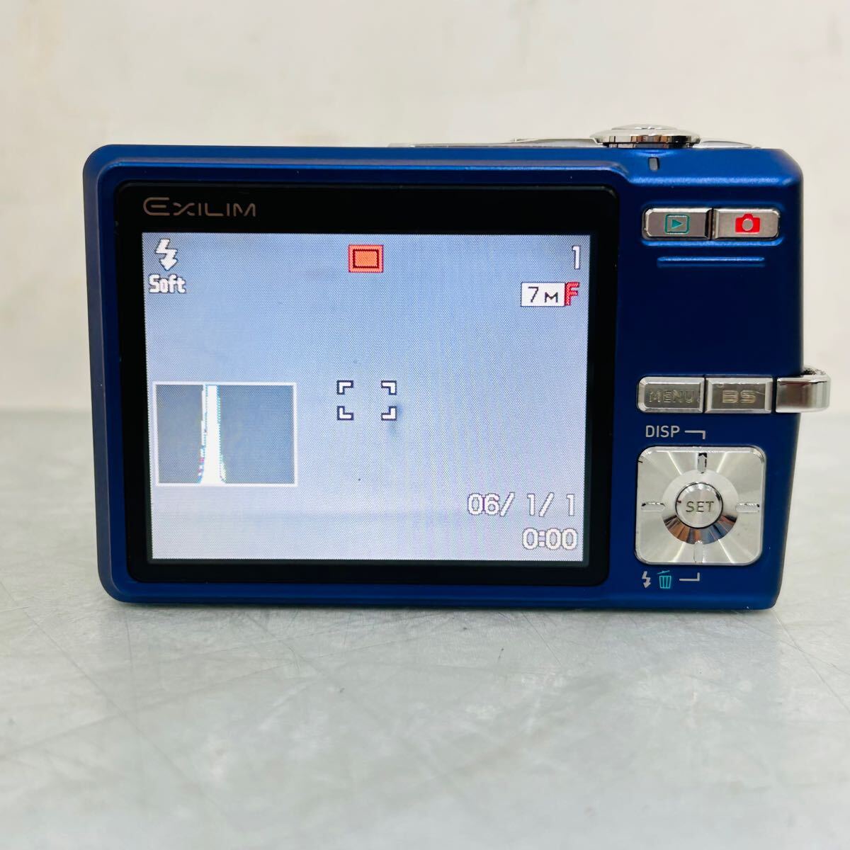 10SC094 CASIO カシオ EXILIM デジカメ EX-Z700 通電OK 青 箱 充電器