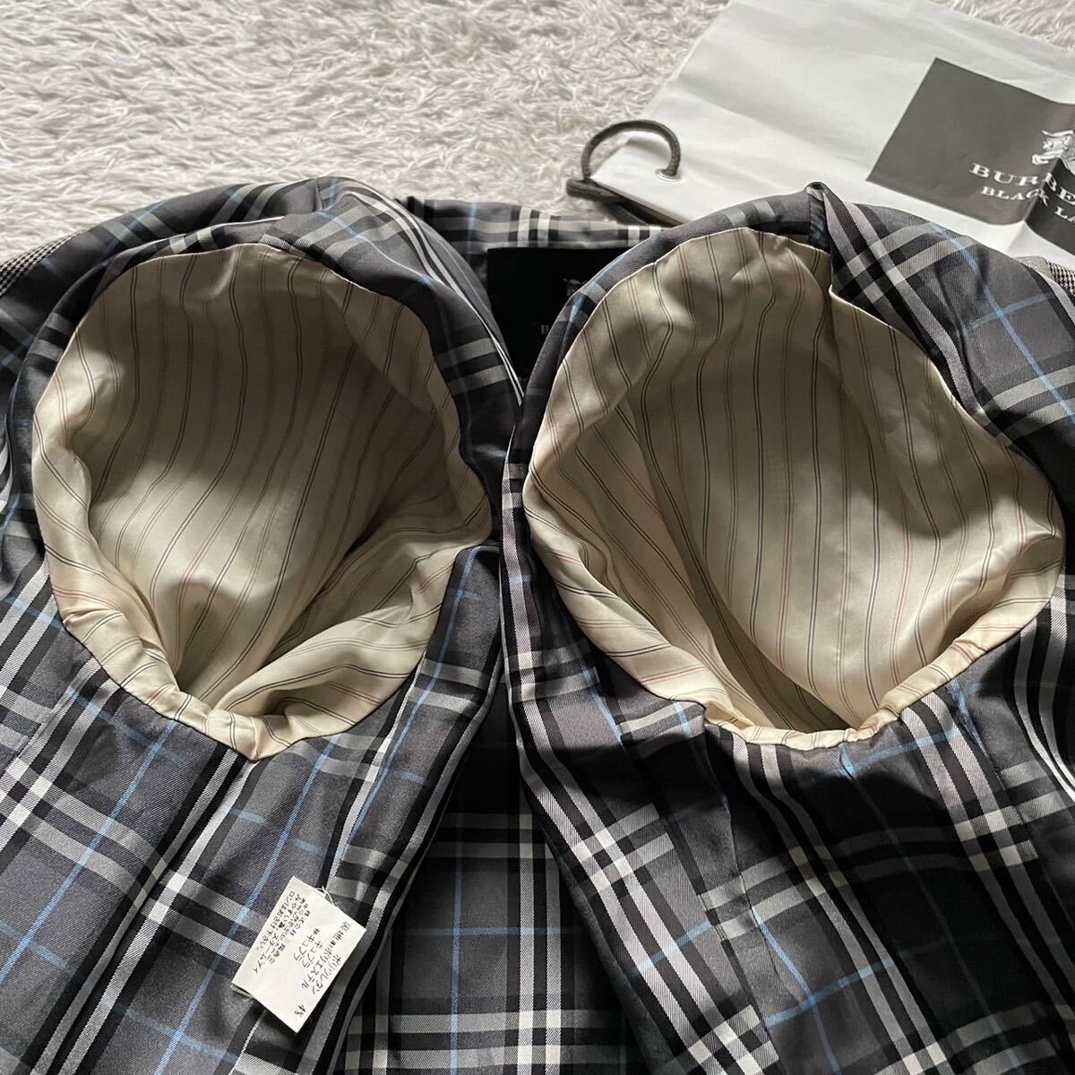 Lサイズ！バーバリーブラックレーベル ノバチェック☆BURBERRY BLACK