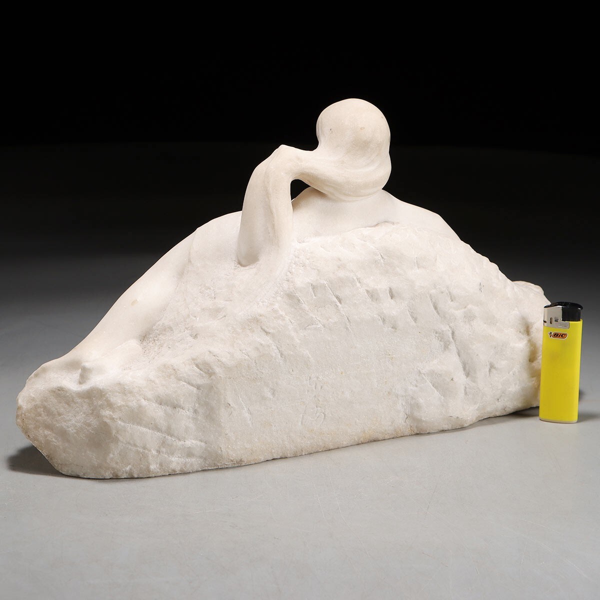 PH866. 西洋彫刻美術 サイン有 在銘 大理石 裸婦像 女性像 重量11.3kg